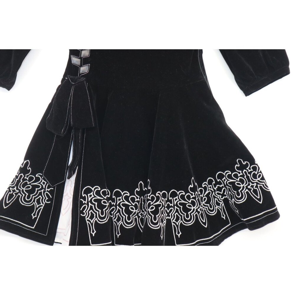 NWT Delusion Anime Black Nier Automata Lolita Dress M Velvet Cosplay Whimsygoth - Picture 8 of 15